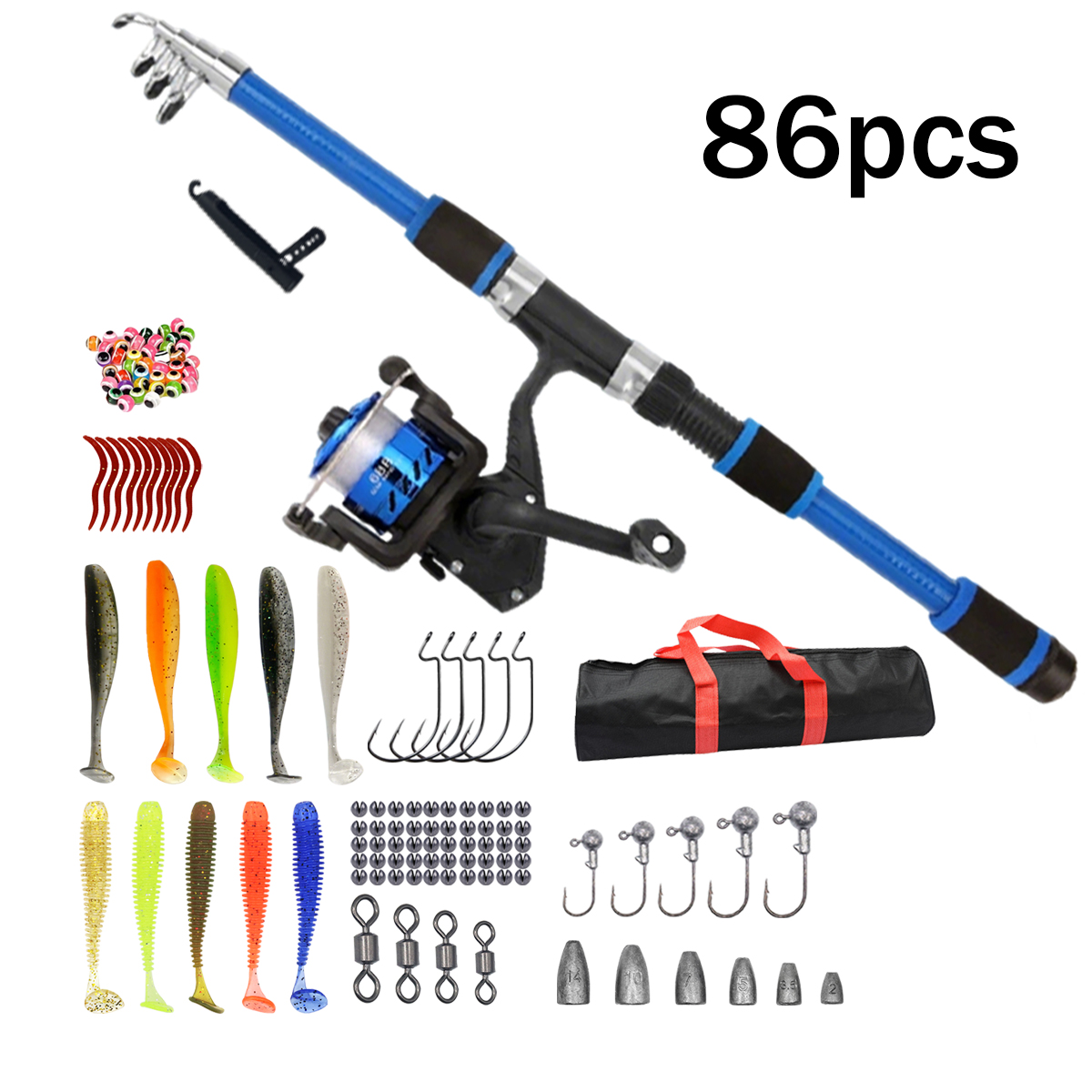 Fishing Equipment Clearance - طقم صيد للمبتدئين 91/86 قطعة 1.8