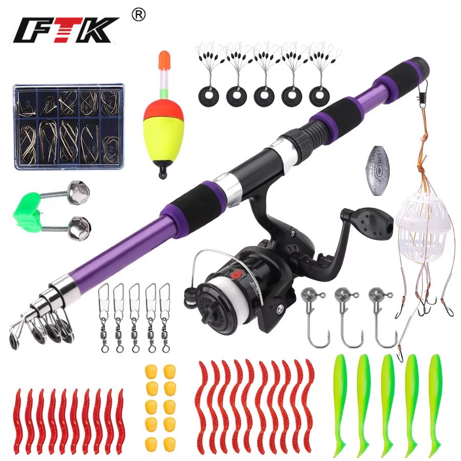 Fishing Equipment Clearance - FTK 1.8M المحمولة الغزل الصيد رود