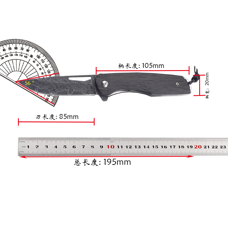 سكين قابل للطي جديد بمقبض من خ - مراجعة Fishing Equipment Kitchener وسعره