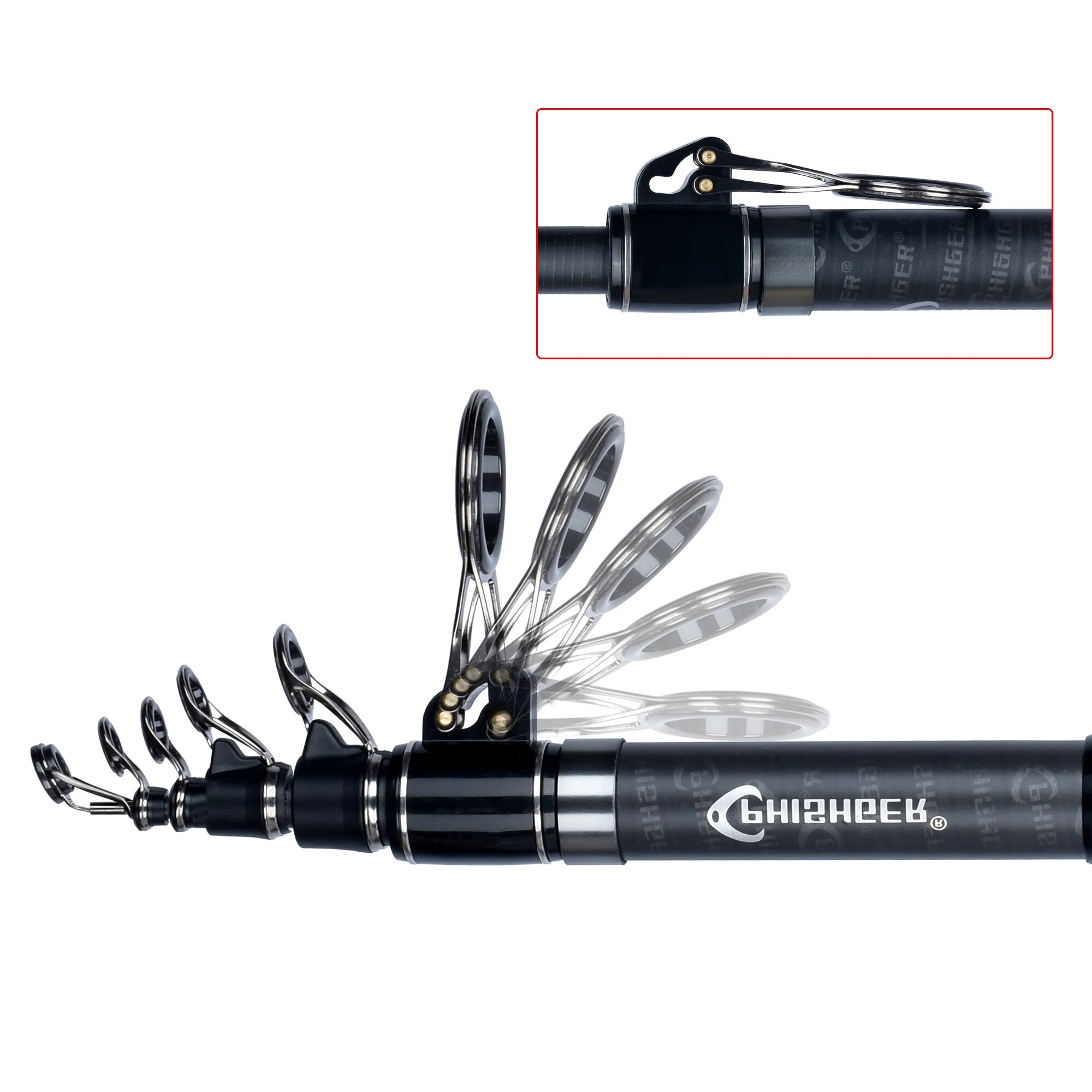 PHISHGER تلسكوبي تصفح الغزل قض - مراجعة Surf Fishing Equipment وسعره